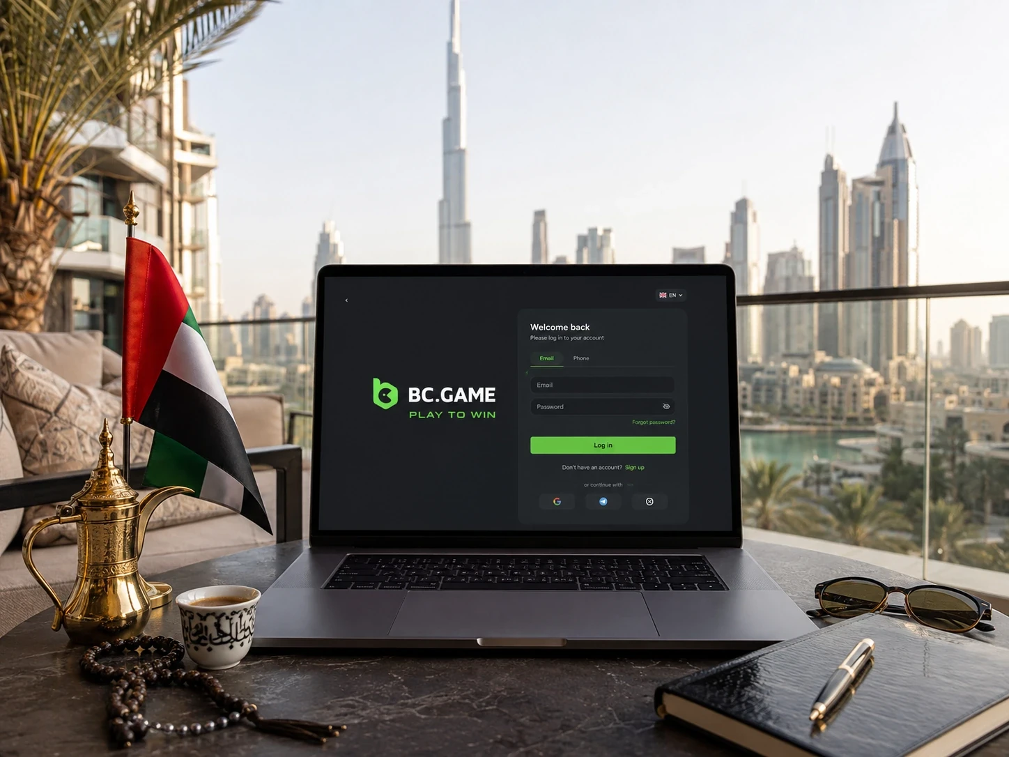 تسجيل الدخول إلى BC Game الإمارات