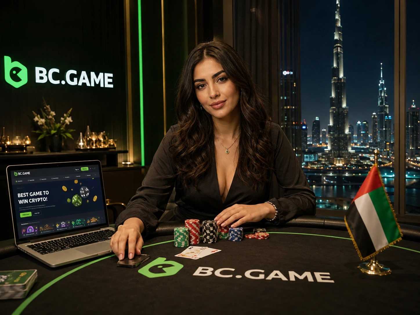 لاعبة في BC Game الإمارات