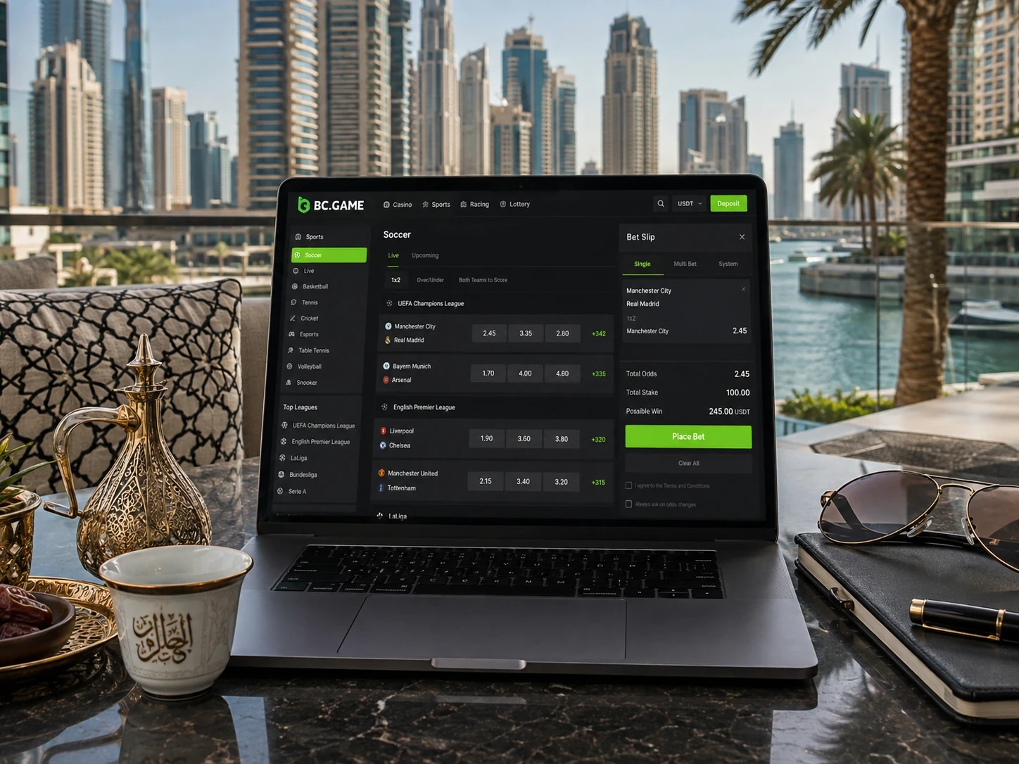المراهنات الرياضية في BC Game الإمارات